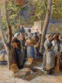 the market in gisors 1887 Camille Pissarro